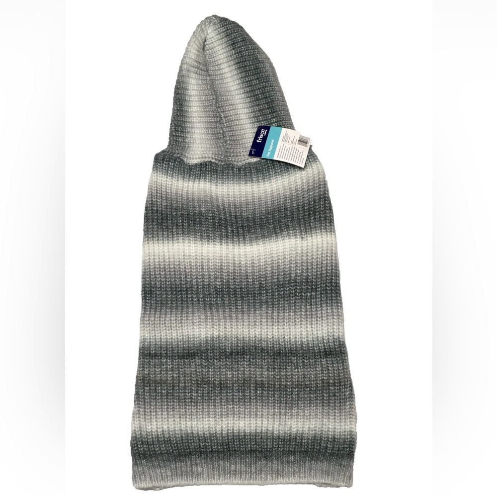Frisco Pet Apparel XL Dog Gray Ombre Pullover Hooded Sweater